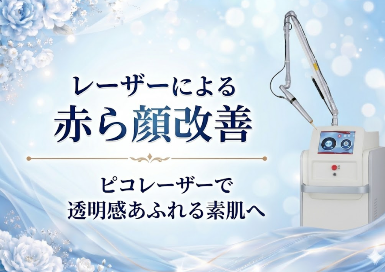 赤ら顔をレーザー治療で根本改善｜ピコレーザーによる赤ら顔治療を解説