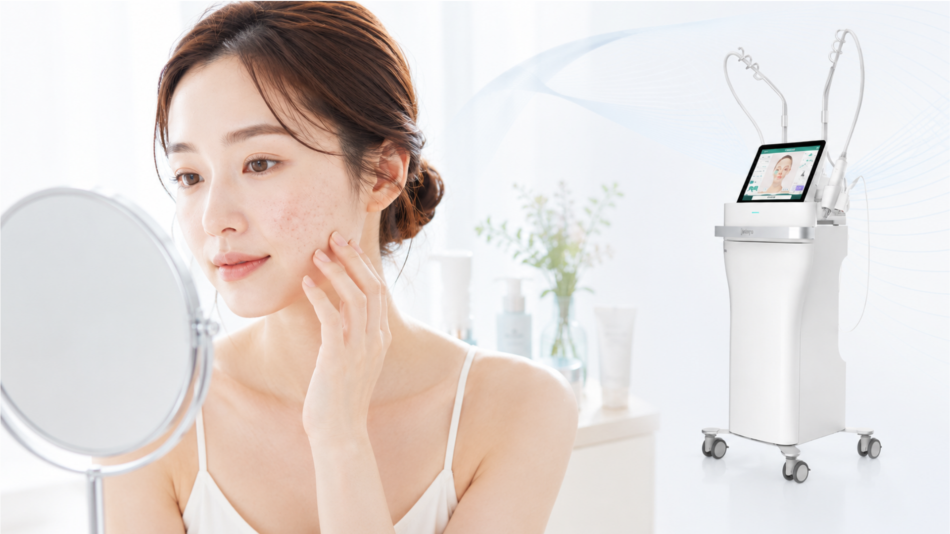 ポテンツァの効果が現れる時期を確認する女性