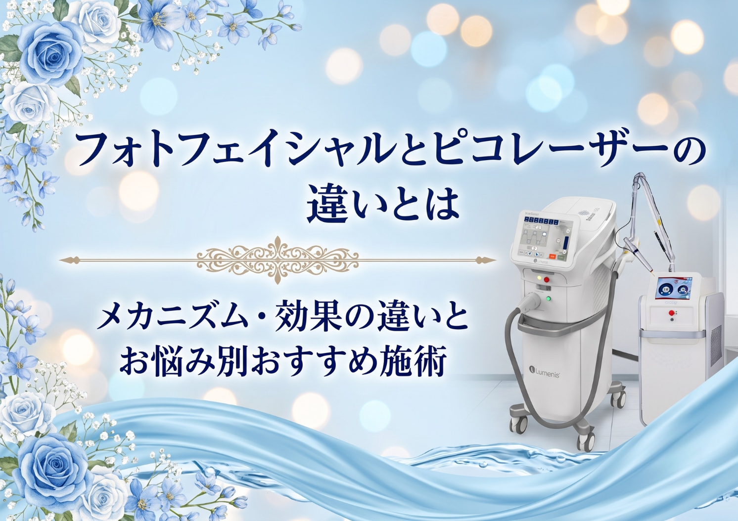 フォトフェイシャルとピコレーザーの違いとは？効果とお悩み別おすすめ施術