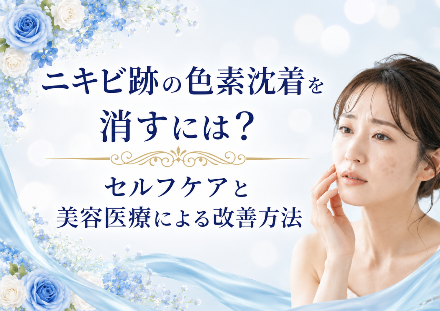ニキビ跡の色素沈着を消すには？セルフケアと美容医療による改善方法
