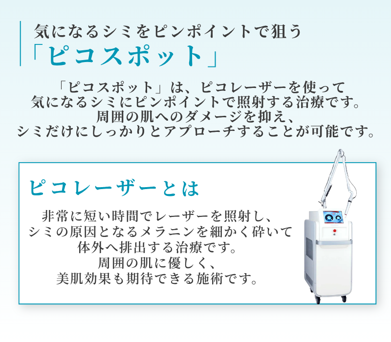 広島の美容皮膚科の毛穴・ニキビ改善治療キャンペーン、シミ取り放題キャンペーン