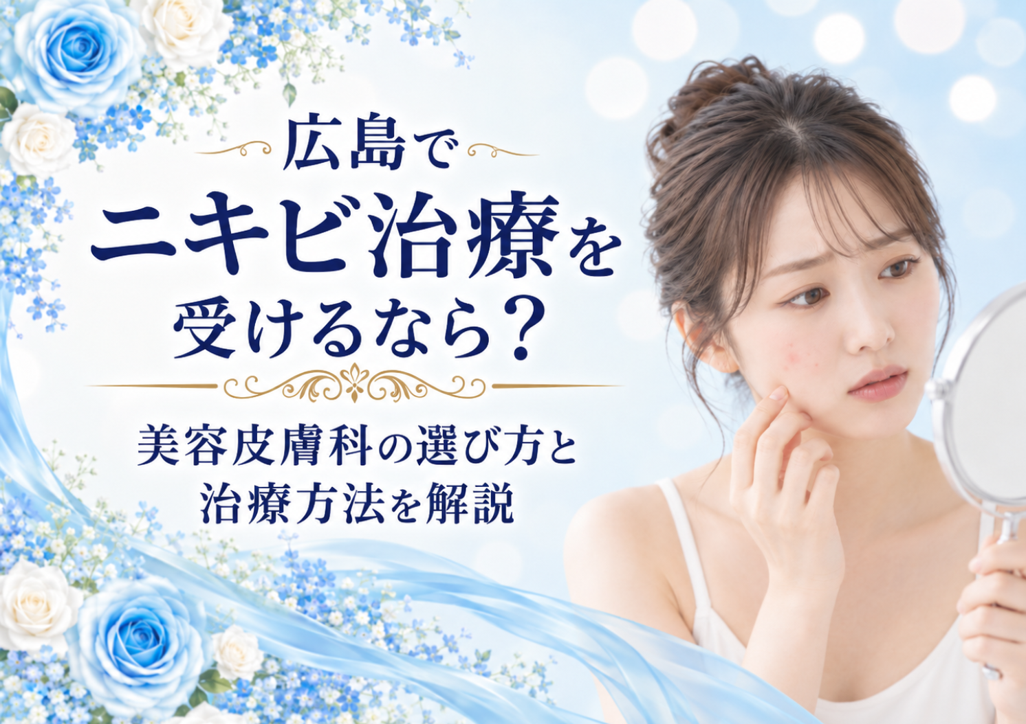広島でニキビ治療を受けるなら？美容皮膚科の選び方と治療方法を解説