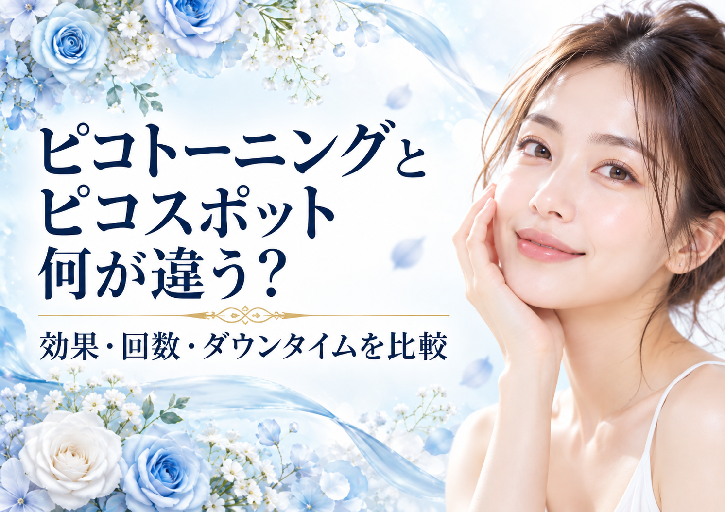 ピコトーニングとピコスポットの違いは？シミ別の選び方・効果・ダウンタイムを比較